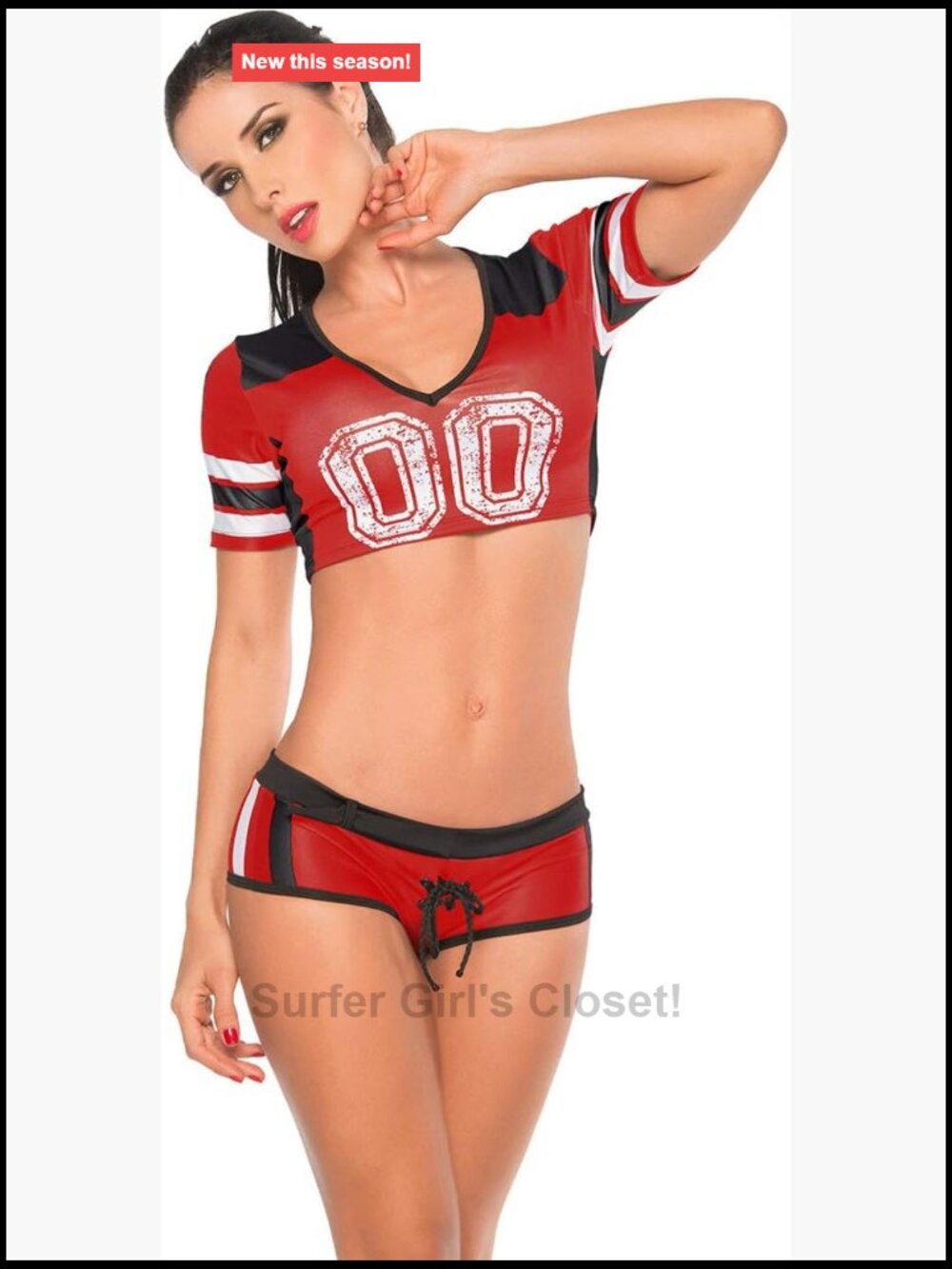 Cheerleading Uniform Set Short Sleeve Top Shorts Cosplay Costume